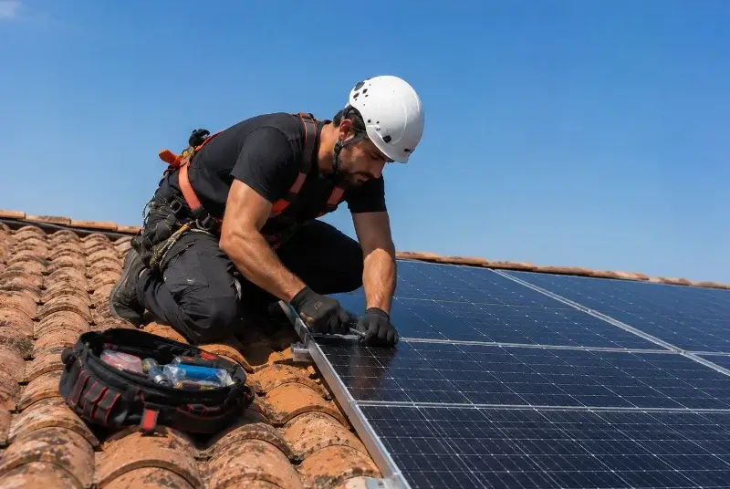 Maintenance et monitoring de panneaux solaires à Lagorce